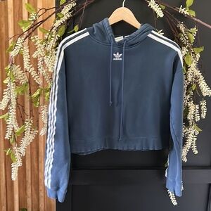 Adidas Trifol Pullover Cropped Hooded‎ Sweatshirt. Size XS